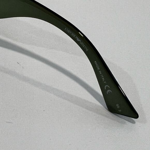 RARE NWOT Vintage Emporio Armani Retro Style Aviator Rimless Sunglasses Green - Picture 12 of 12